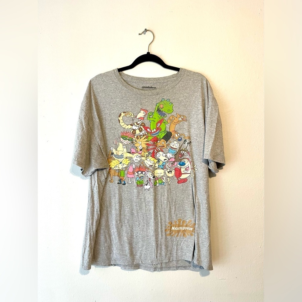 2021 Viacom Nickelodeon XL Gray T-Shirt Kids Of The 90s Retro TV‎ Y2K
